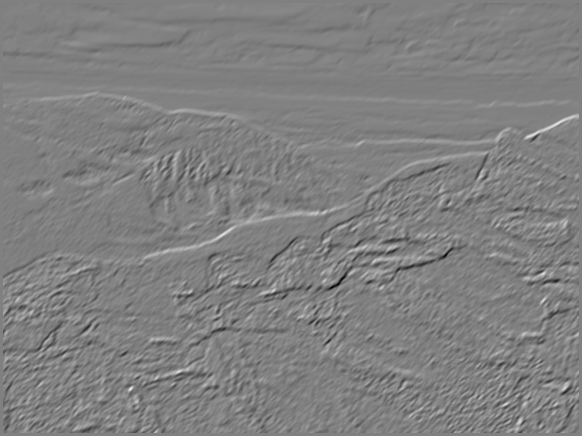 result of 45 degree Gabor filter